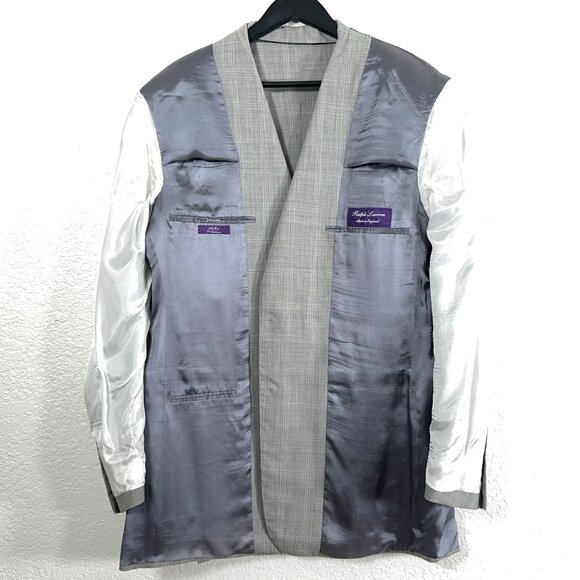 Ralph Lauren Purple Label Douglas 603 Grey Check Wool/Cashmere Blazer Men's 42L - Picture 11 of 11